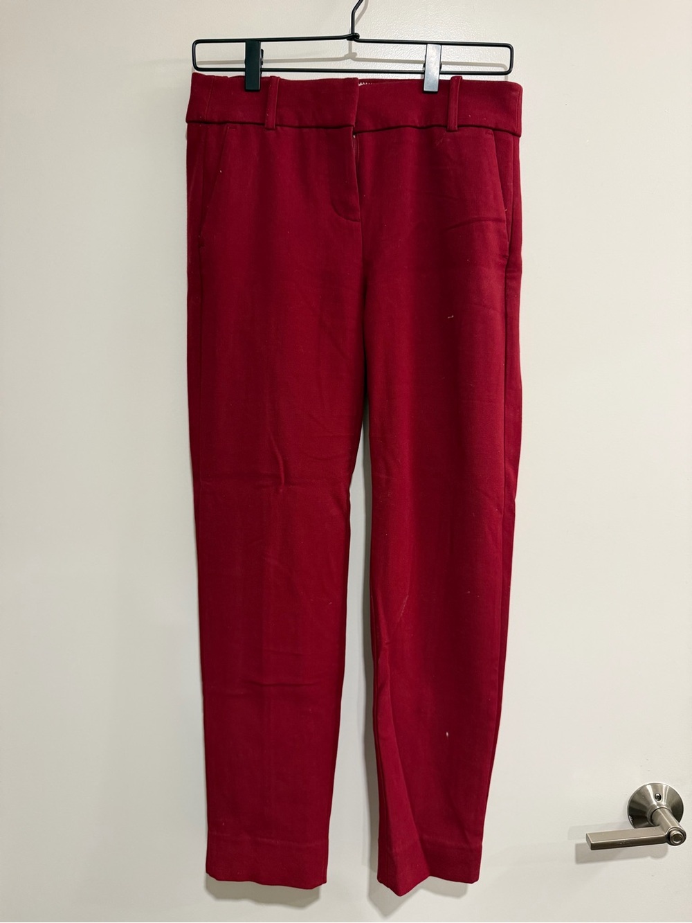 Classic Women's Red Straight-Leg Pants